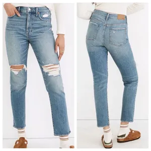 Madewell The Perfect Vintage Jean Distressed in Blue Wash Size 26 thumbnail 2
