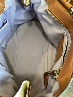 Coach Soho White Leather Satchel With Saddle Brown Trim thumbnail 9
