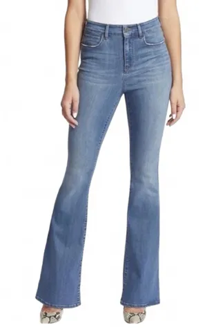 Paige High Rise Bell Canyon Denim Jeans Flare Fray Women's Size 27 31" Inseam thumbnail 1