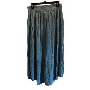 Westport 1962 blue chambray high low hem skirt Medium classic thumbnail 3