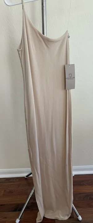 Long beige dress Tan thumbnail 1