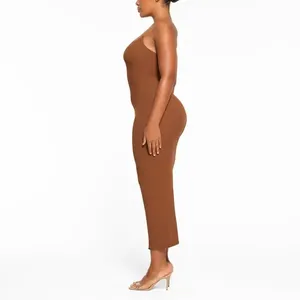 SKIMS Fits Everybody Long Slip Dress - Bronze, Size Large, $78 thumbnail 3
