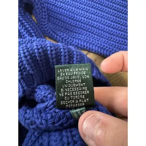 Lauren Ralph Lauren Women’s Large‎ Knit Cotton Crewneck Sweater Blue Office City thumbnail 10