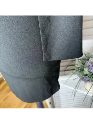 Dance & Marvel rare elegant sexy cape black mini dress deep v neck cocktail sz S thumbnail 13