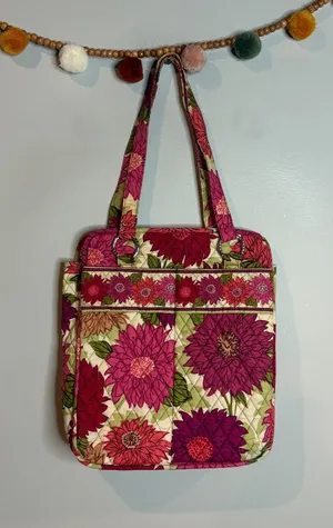 Vera Bradley Hello Dahlia quilted shoulder bag thumbnail 1