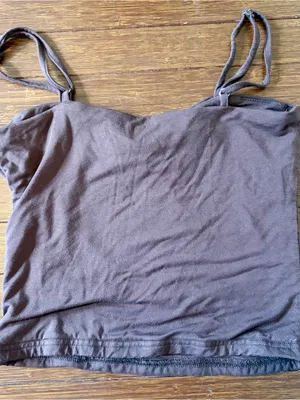 ForeFair Women Y2K Sweetheart Neck Sleeveless Crop Tank Tops size XS Brown thumbnail 3