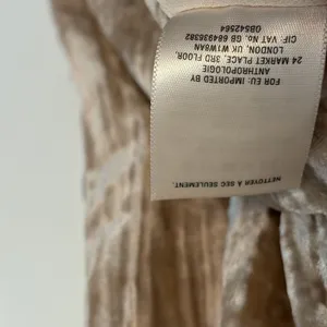 Floreat Anthropologie M Crushed Velvet Boho Chic Poetcore Shift Dress Champagne thumbnail 7