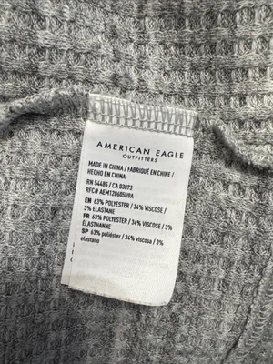 American Eagle Outfitters Heather Gray Ribbed Tiered Dress thumbnail 8