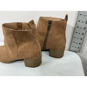 Womans Target Ankle Boots 7 Camel Side Zip Block Heel Pointed Toe thumbnail 4