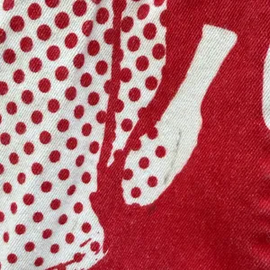 Edikted Andy Print Red White Face Novelty Print Flare Bell Bottom Jeans Size XS thumbnail 6