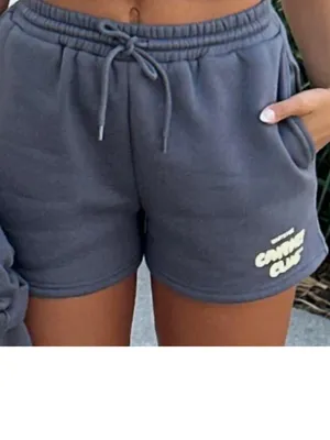White Fox Comfort Club Lounge Shorts in Stormy thumbnail 2
