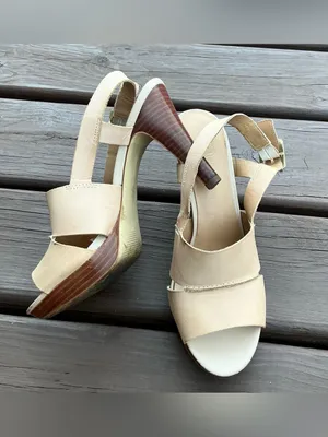 Franco Sarto Neutral Beige Open-Toe Slingback Heels🌷🌷 thumbnail 5