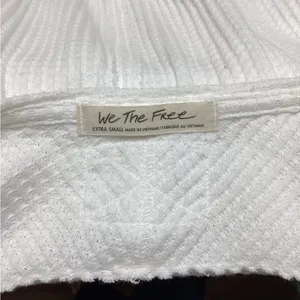 We The Free White Waffle Knit Top thumbnail 4
