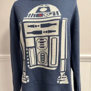 Star Wars Her Universe R2-D2 Droid Pullover Sweater Knit Blue Small S thumbnail 4