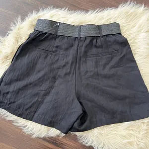 NWT Nine West Black Pleated Shorts W Belt Size US S thumbnail 5