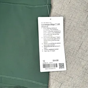 Lululemon Align Short High Rise Bike Shorts Dark Forest Green 12 NWT thumbnail 7