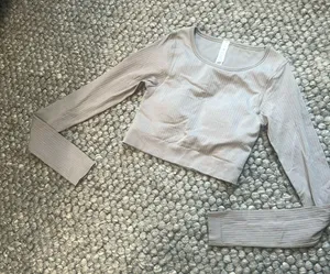 Lululemon Ebb to Street Long Sleeve in Heather Grey Size 2 thumbnail 1