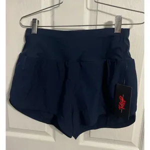 THE GYM PEOPLE High Waisted Running Shorts Navy Blue Size M New With Tag thumbnail 7