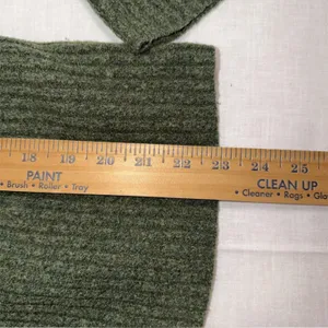 Abercrombie & Fitch Womens Ribbed Polo Cardigan Pearl Button Green Wool Blend L thumbnail 8