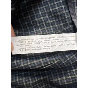 Zara Influencer Fave Plaid Wide Leg Cropped Trousers Pleated Tie Front Blue Chic Sz S thumbnail 9