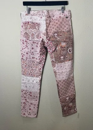 LUCKY BRAND Patchwork Pink Denim Charlie Skinny Style Jeans Pants Size 8 / 29 thumbnail 7