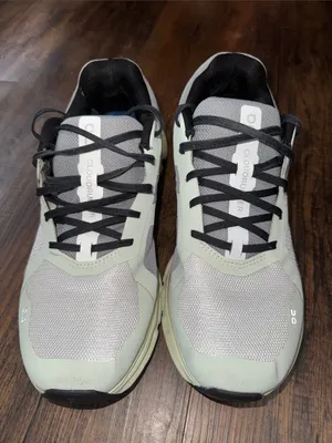 On Cloudrunner running sneakers in the Frost/Aloe colorway thumbnail 1