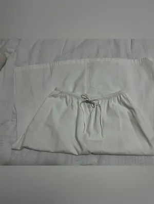 Universal Threads White Cotton Poplin Midi Skirt with Side Slits and pockets Sz M thumbnail 7