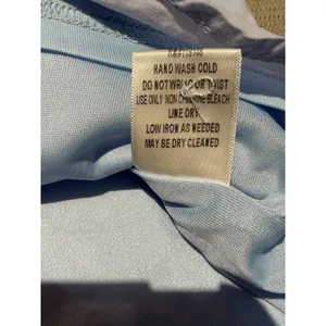 Jodifl‎ Womens Light Blue Embroidered Puff Sleeve Pintuck Blouse H21115 Size M thumbnail 8