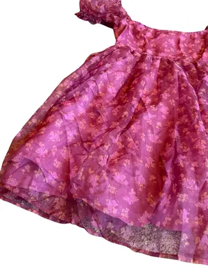 Altar'd State Floral Print Mini Dress Puff Sleeves Full Skirt Size Medium thumbnail 5