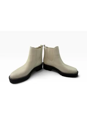 -Sam Edelman Justina Lug Sole Chelsea Boots Womens Size 6.5 Ivory Leather Ankle thumbnail 8