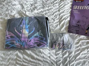 NWOT Spooktacular Creations Womens Rainbow Iridescent Skelton Halloween Costume thumbnail 2