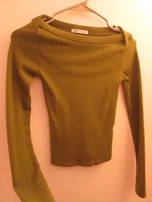 ZARA Boat Neck Top thumbnail 1
