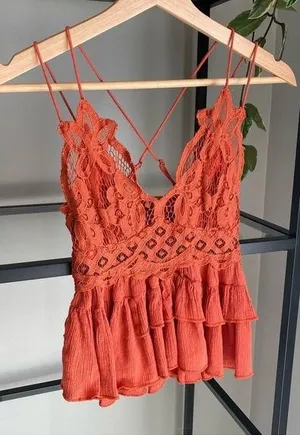 Free People Adella Lace Tank Top thumbnail 1