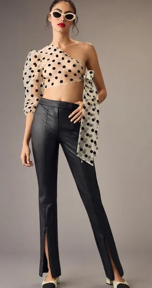 Anthropologie Maeve‎ Faux Leather Ankle-Zip Pants thumbnail 1