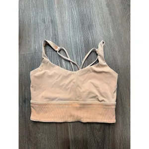 Lululemon Ebb to Street Bra Light Support Peach Longline Strappy Back 6 thumbnail 3