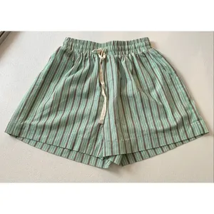 Peppermayo Striped Elastic Waist Shorts AU/UK 8 US 4 Teal Brown Drawstring Summe thumbnail 2