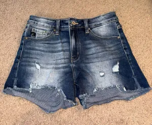 KanCan Distressed Denim Shorts thumbnail 1