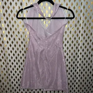 Princess Polly sparkly pink halter top dress Paris mini dress size 0 thumbnail 4