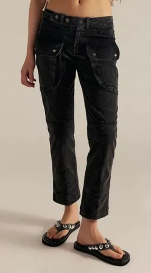 Free People We‎ The Free Hot In It Moto Pants in Black sz 10 thumbnail 1