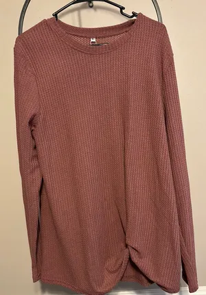 Waffle Knit Knot Top Size XL thumbnail 1