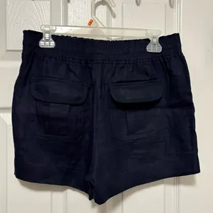 *J. Crew Women's Navy 100% Linen Size Small Summer Shorts thumbnail 9