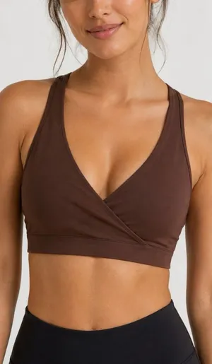 437 Women’s Brown Sports Bra Small thumbnail 1