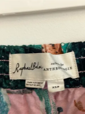 Anthropologie Raphael Balme Peacock Flannel Sleep Pants XSP thumbnail 6