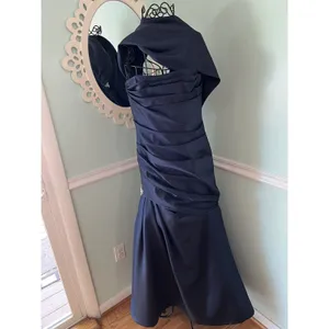 BARBARA KATZ BOCA RATON formal strapless 8 ‎ navy blue gown thumbnail 8