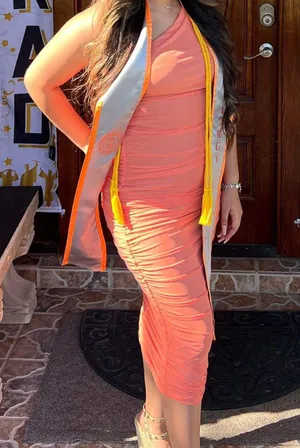 Dress Orange Size L thumbnail 3
