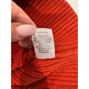 VTG Pendleton Womens Orange Knit Zip Vest Cardigan Sweater XL Cotton Rust Preppy thumbnail 9