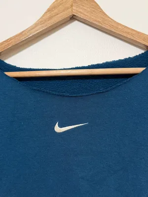 Nike Oversized Center Swoosh Sweatshirt Size XS Blue Phoenix thumbnail 3