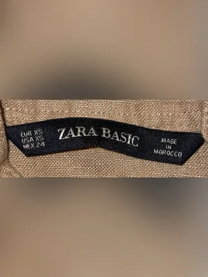 Zara Basic Women’s Size XS Tan 100% Linen Jacket Brown Utility Military Safari thumbnail 10