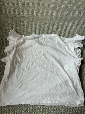 ZARA white ruffle sleeve top thumbnail 2