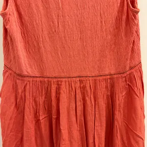 Anthropologie Nia Burnt Orange Ladder‎ Stitch Boho Button Down Tunic Top L NEW thumbnail 7
